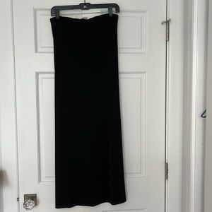 Black J Crew size 6 strapless dress. Slinky and cute.